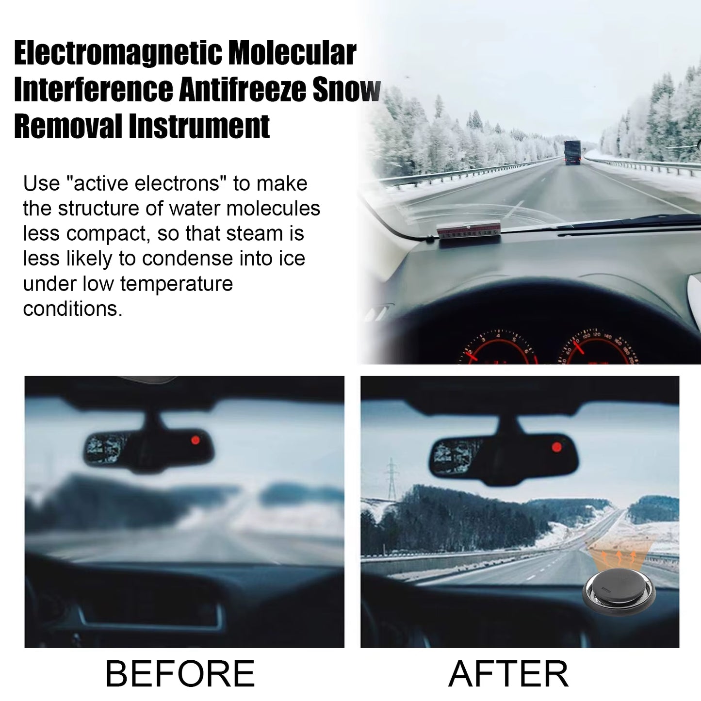 Rayhong Car Defroster Portable - Ice Melting Defogging Snow Removal Tool for Vehicle Windshield